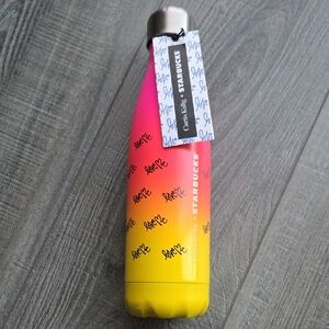Starbucks Pink and Yellow Ombre Bottle